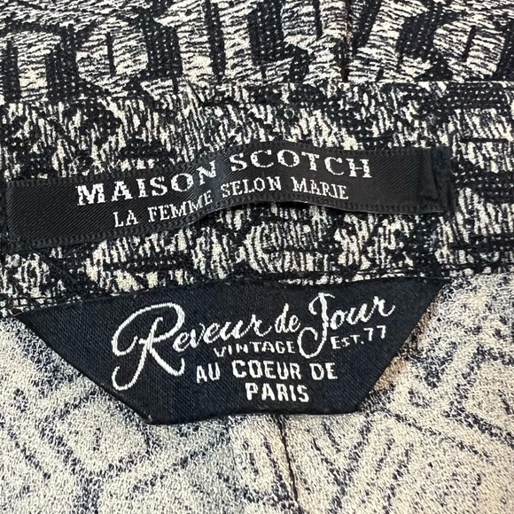 Scotch & Soda Maison Scotch Reveur de Jour Printed Pants in Black/Tan 1 S AC - Picture 5 of 12